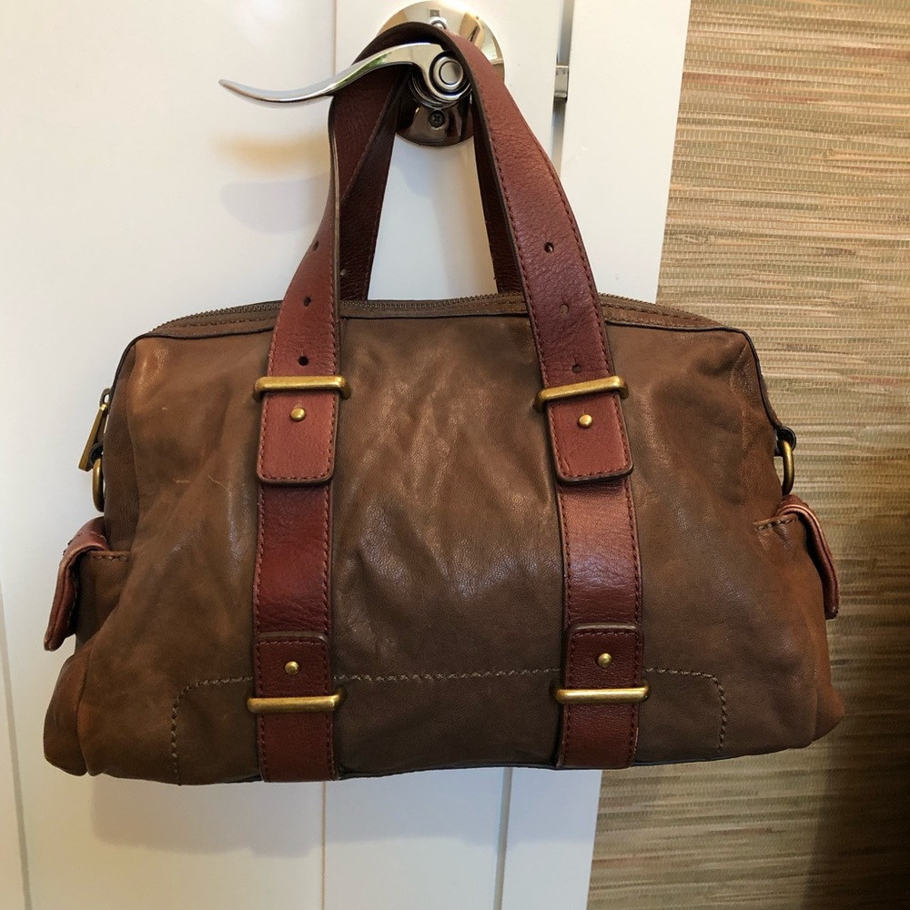 Fossil leather handbag
